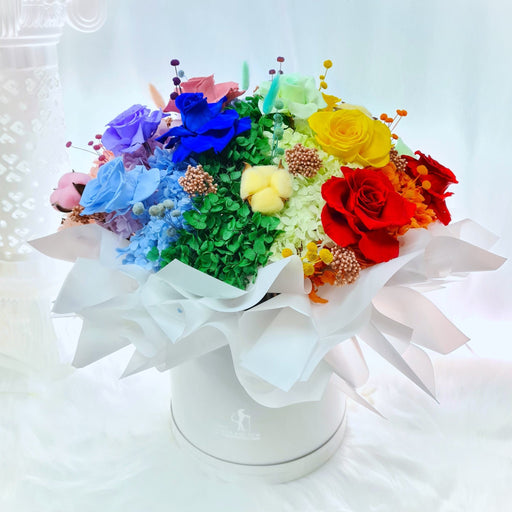 Raving Beauty - Flower Box - Preserved Flower - Preserved Hydrangea - Well Live Florist - Preserved Rose - Bloom Box - Flower Delivery Singapore - Florist Singapore - Flower bouquet