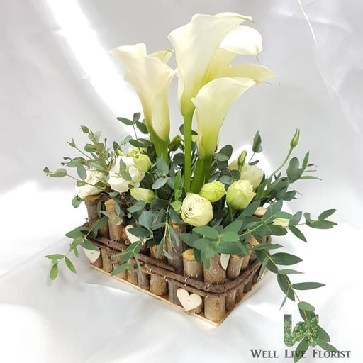 Calla Lily arrangement, Flower box, Flower delivery Singapore, Well Live Florist