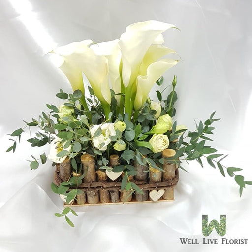 Calla Lily arrangement, Flower box, Flower delivery Singapore, Well Live Florist