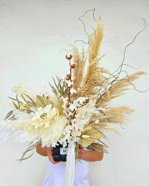 Rustic Charm - Flower In Vase - Cotton - Flower Box - flower in vase - Well Live Florist