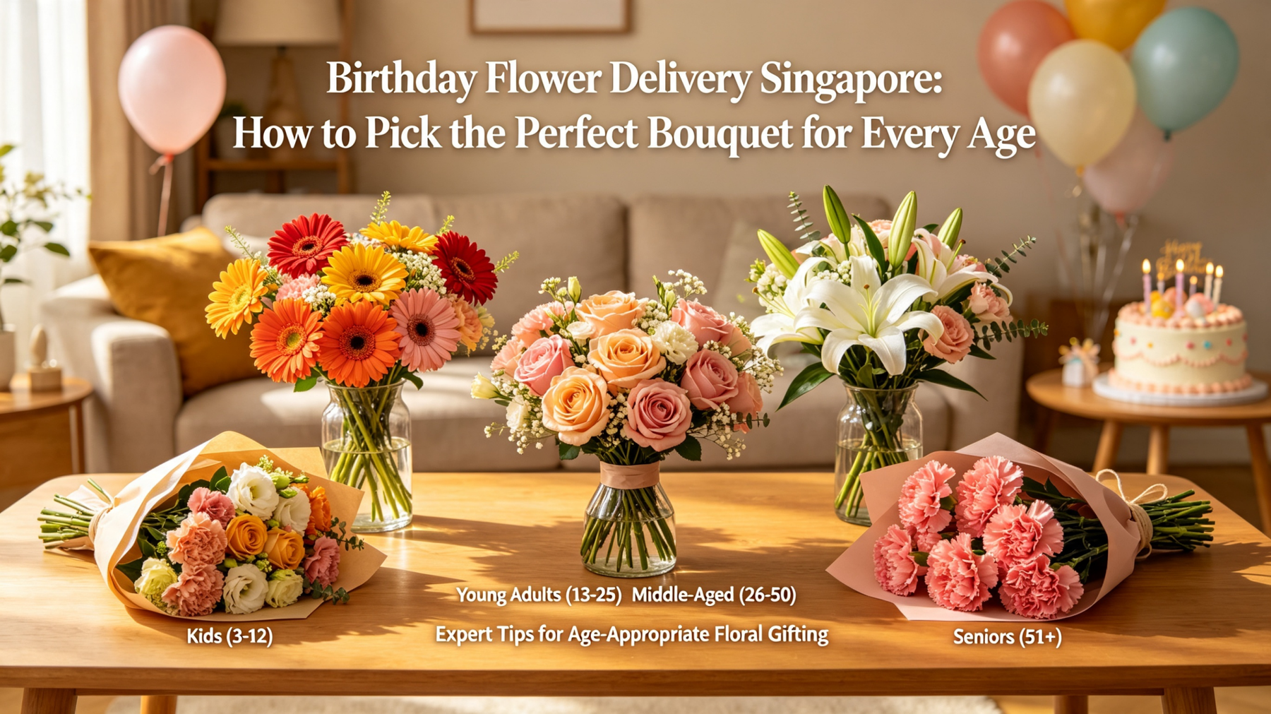 Birthday Flower Delivery Singapore: How to Pick the Perfect Bouquet for Every Age