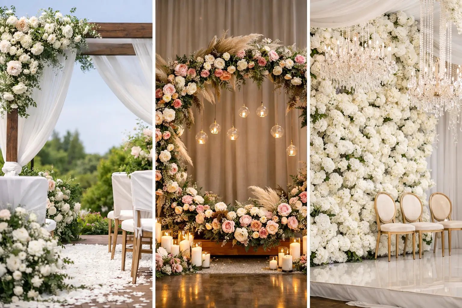 11 Wedding Floral Backdrop Examples
