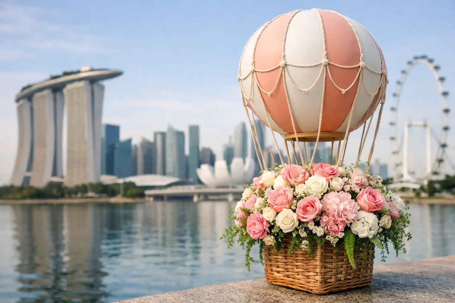Hot Air Balloon Flower Arrangement Singapore