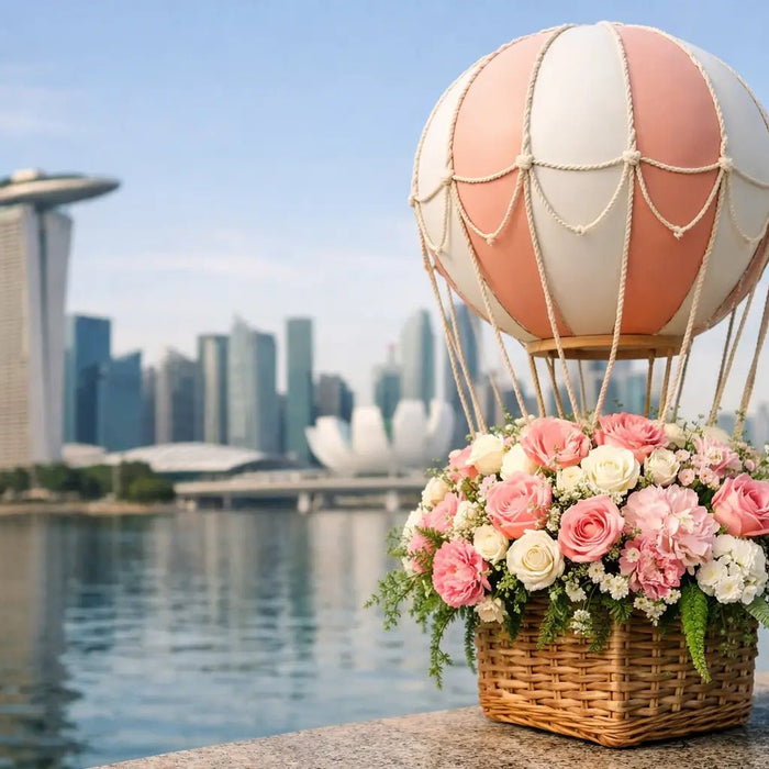 Hot Air Balloon Flower Arrangement Singapore
