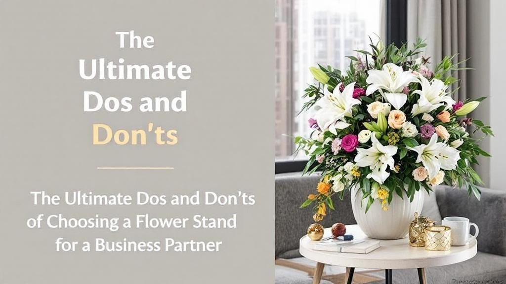 The Ultimate Dos and Don'ts of Choosing a Flower Stand for a Business Partner