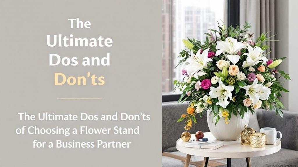 The Ultimate Dos and Don'ts of Choosing a Flower Stand for a Business Partner