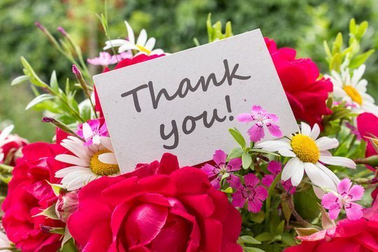 Vibrant thank you flower bouquet with roses, lilies, and eucalyptus from Well Live Florist, Singapore.