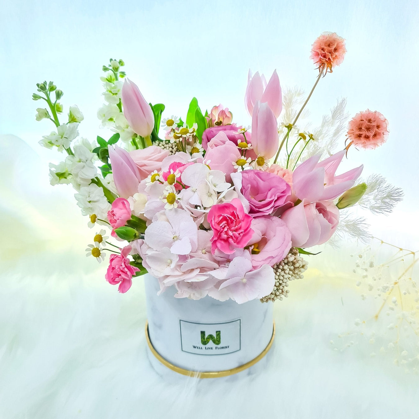Flower Box, Flower in box, fresh flower, preserved flower, flower delivery Singapore, Florist Singapore, Well Live Florist