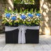 Premium 2m fresh flower condolence stand with white organza sash, funeral flower delivery Singapore