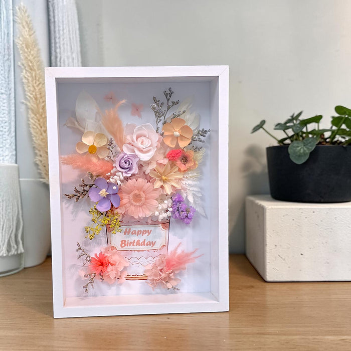 Cherished Petals - Preserved Flower Photo Frame Floral Artwork - Flower Delivery Singapore - Well Live Florist
