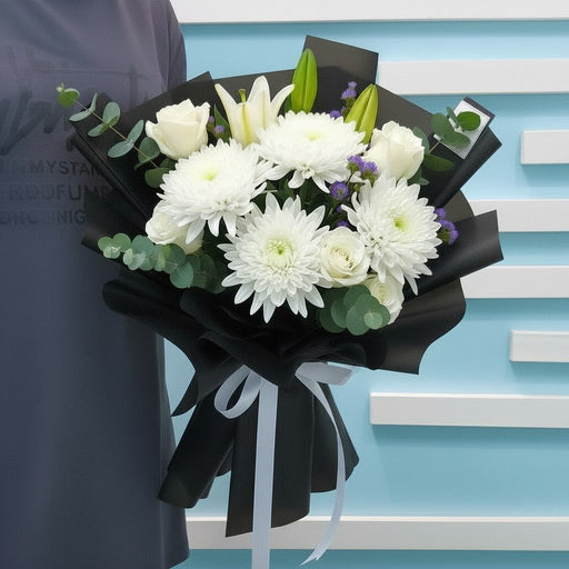 Consoling Warmth - Condolences Flower Bouquet - Sympathy Flowers - Flower Delivery Singapore - Well Live Florist