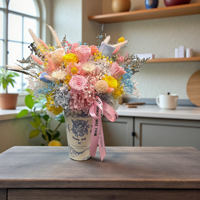 Desert Sky - Preserved Flower Arrangement - Flower Box Arrangement - Flower Delivery Singapore - Well Live Florist