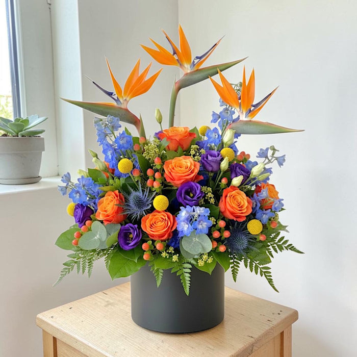 Ember Crest - Fresh Flower Box Arrangement - Flower Delivery Singapore - Well Live Florist