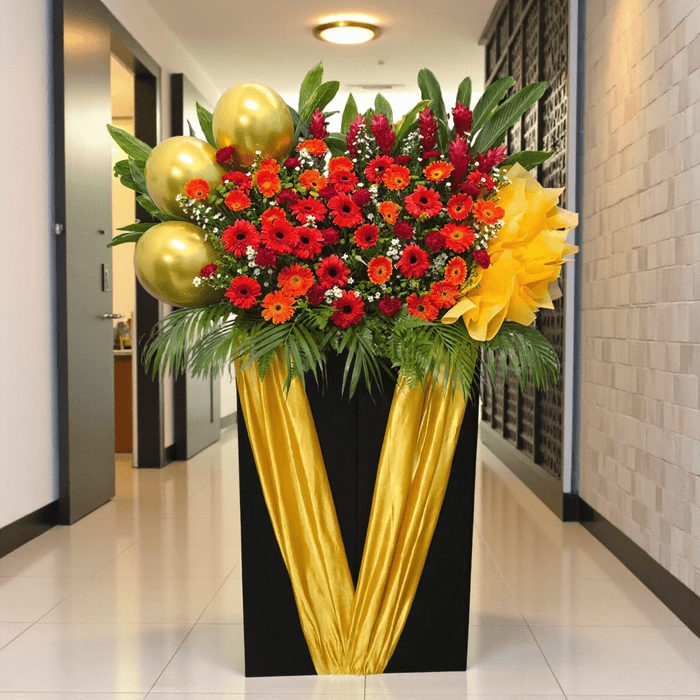 Hearty Congratulations - Grand Opening Flower Stand - Opening Flower Delivery - Flower Delivery Singapore - Well Live Florist