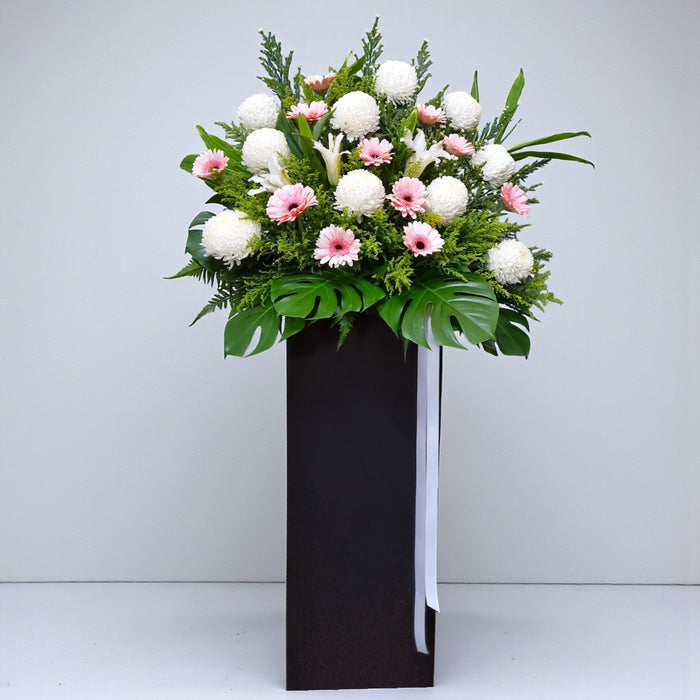 In Your Heart Forever - Condolences Flower Stand - Sympathy Flower - Free Same Day Flower Delivery Singapore - Well Live Florist