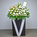 Our Hearts - Condolences Flower Stand - Sympathy Flower - Free Same Day Flower Delivery Singapore - Well Live Florist