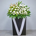 Our Hearts - Condolences Flower Stand - Sympathy Flower - Free Same Day Flower Delivery Singapore - Well Live Florist