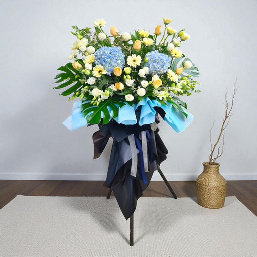 Rest Peacefully - Condolences Flower Stand - Flower Delivery Singapore - Well Live Florist