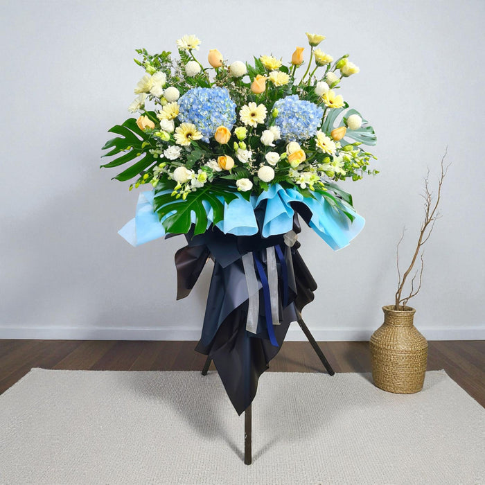Rest Peacefully - Condolences Flower Stand - Flower Delivery Singapore - Well Live Florist