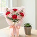 Soft Strength - Pink Rose with Red Carnation Bouquet - Fresh Flower Bouquet - Flower Delivery Singapore - Well Live Florist