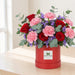 Summer Blush - Rose and Carnation Box Arrangement - Fresh Flower Bouquet - Flower Delivery Singapore - Well Live Florist 