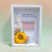 Sunshine Fortune Frame preserved sunflower and rose money gift shadow box, front view