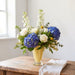The Gentry - Blue hydrangea Vase Arrangement For Him - Fresh Flower Vase Arrangement - Same Day Flower Delivery Singapore - Well Live Florist