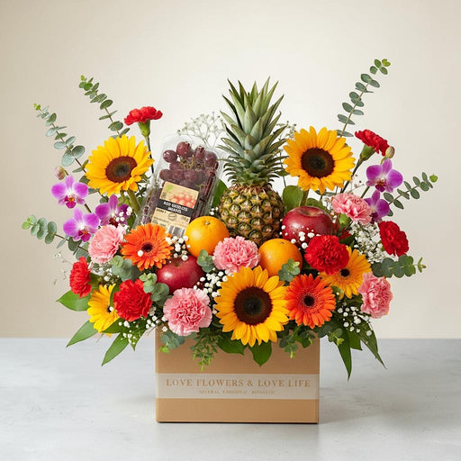 The Snack Garden - Fruit Bloom Box - Flower Fruit Basket - Flower Delivery Singapore - Well Live Florist