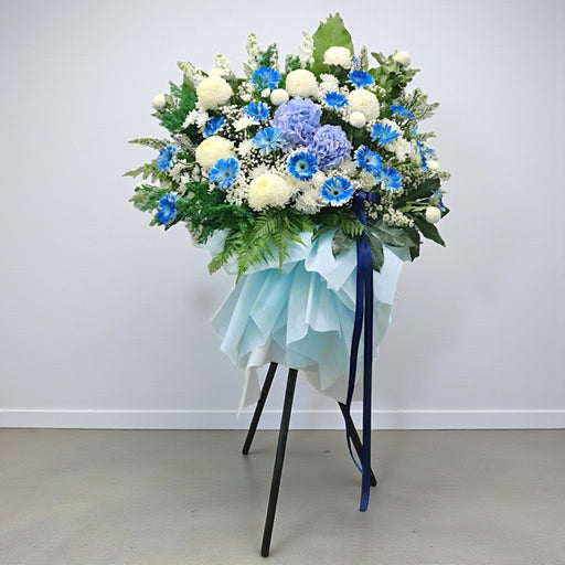 Treasured Memories - Condolences Flower Stand - Sympathy Flower - Free Same Day Flower Delivery Singapore - Well Live Florist