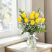 Tulip Embrace - Yellow Tulip Vase Arrangement - Flower Delivery Singapore - Well Live Florist