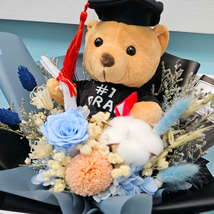 Academic Excellent - Graduation Hand Bouquet - Preserved Graduation Bouquet - Flower Delivery Singapore - Well Live Florist