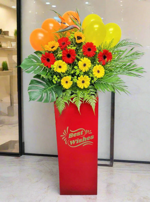 Achievement - Grand Opening Flower Stand - Fresh Gerbera - Florist Singapore -Free Same Day Delivery -  Well Live Florist