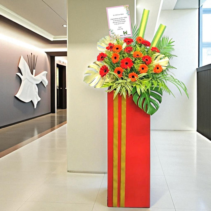 Best Wishes - Grand Opening Flower Stand - Opening Flower Delivery - Flower Delivery Singapore - Well Live Florist