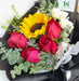 Blaze Of Love - Sunflower Hand Bouquet - Flower Bouquet - Red Rose - Flower Delivery Singapore - Well Live Florist