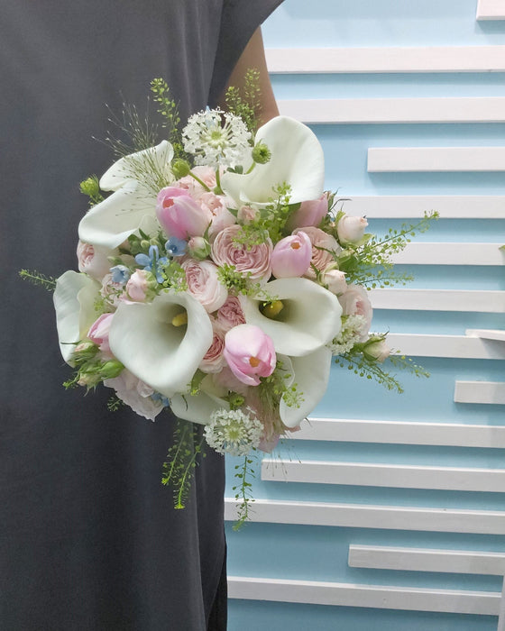 Blooming Love Symphony - Bridal Bouquet - Wedding Flower - Flower Delivery Singapore - Well Live Florist