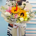Blooming Achievement graduation bouquet with sunflower and pink rose