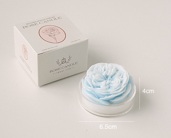 Blue Austin Rose Scented Candle - Add on to your flower bouquet - Well Live Florist Singapore