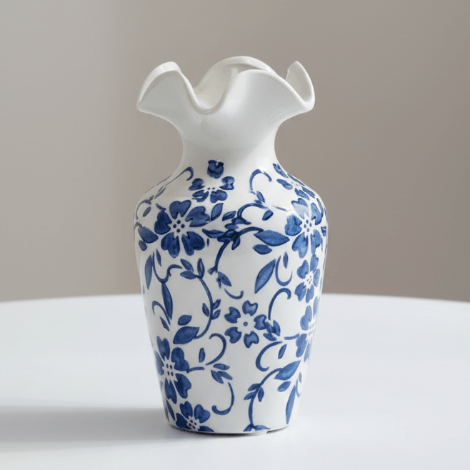 Blue White Porcelain Vase - Add On Vase to Flower Bouquet - Florist Singapore - Well Live Florist 