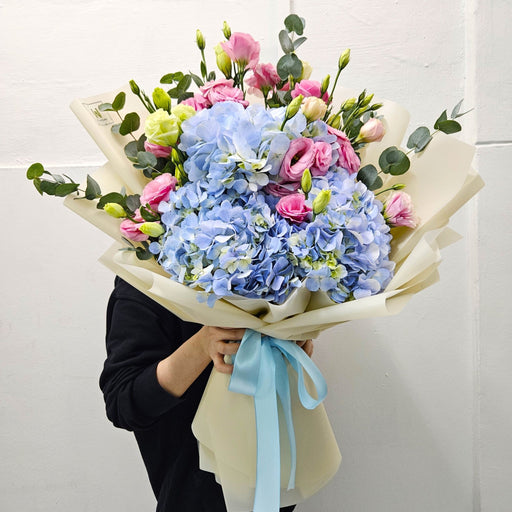 Bluebell Love Affair - Hand Bouquet - Eustoma - Hand Bouquet - Hydrangea - Well Live Florist