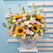 Blushing Sunflower Bliss - Flower Box - Bloom Box - Sunflower With Carnation and Rose - Flower Delivery Singapore - Well Live Florist