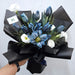 Cerulean Splendor - Blue Tulip Hand Bouquet - Tulip bouquet - Flower Delivery Singapore - Well Live Florist