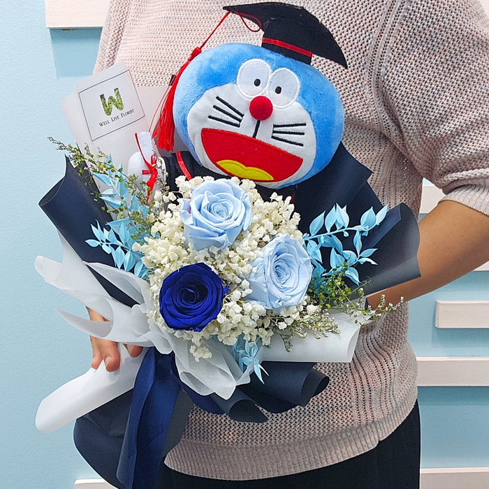 Cherished Milestone - Graduation Flower Bouquet- Preserved Flower - Free Same Day Delivery - Well Live Florist