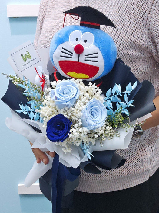 Cherished Milestone - Graduation Flower Bouquet- Preserved Flower - Free Same Day Delivery - Well Live Florist