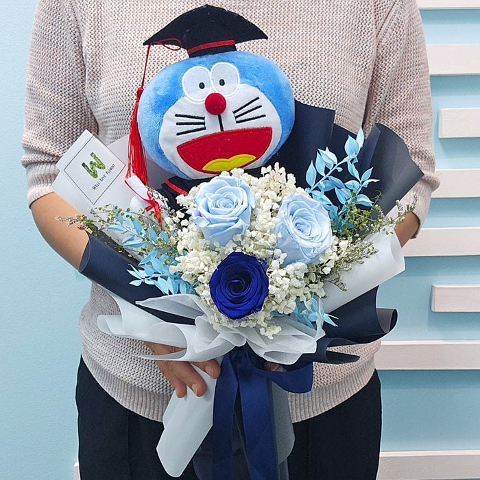 Cherished Milestone - Graduation Flower Bouquet- Preserved Flower - Free Same Day Delivery - Well Live Florist