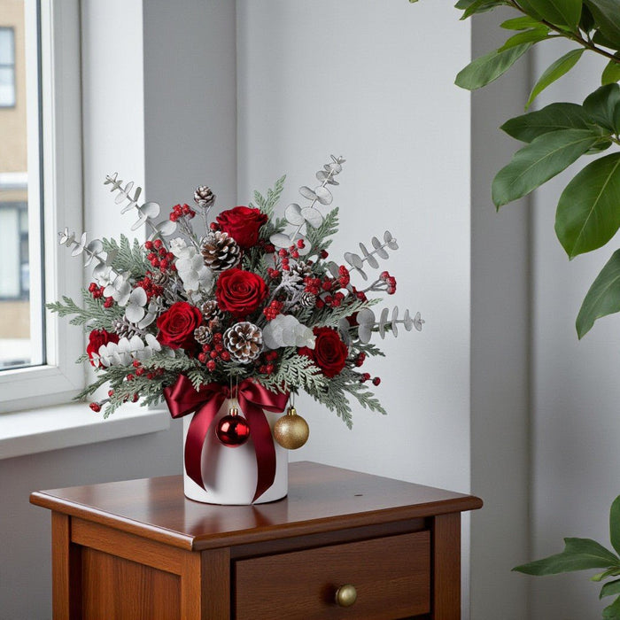 Christmas Rose - Christmas Flower Bouquet - Flower Delivery Singapore - Well Live Florist