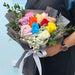 Colorful Devotion - Fresh Flower Bouquet - Mix Color Roses - Baby's Breath - Free Delivery - Same Day Delivery - Well Live Florist