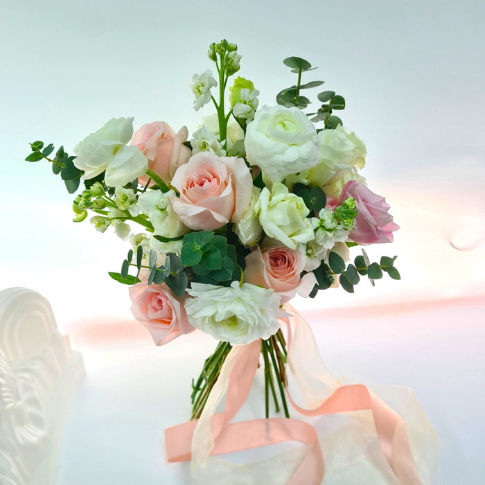 Dreamy Pastel - Bridal Bouquet - Hand Bouquet - Wedding Flower - Free Same Day Delivery - Florist Singapore - Well Live Florist