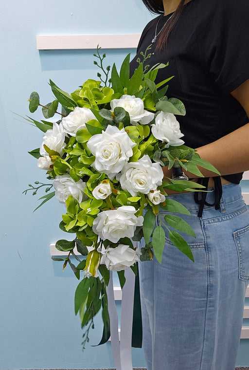 Bridal Bouquet - Cascading bridal Bouquet - Wedding Bouquet - Flower Delivery Singapore - Well Live Florist