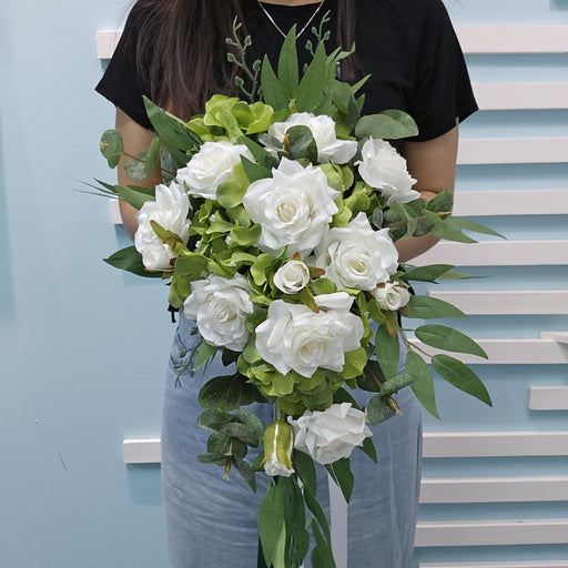 Bridal Bouquet - Cascading bridal Bouquet - Wedding Bouquet - Flower Delivery Singapore - Well Live Florist