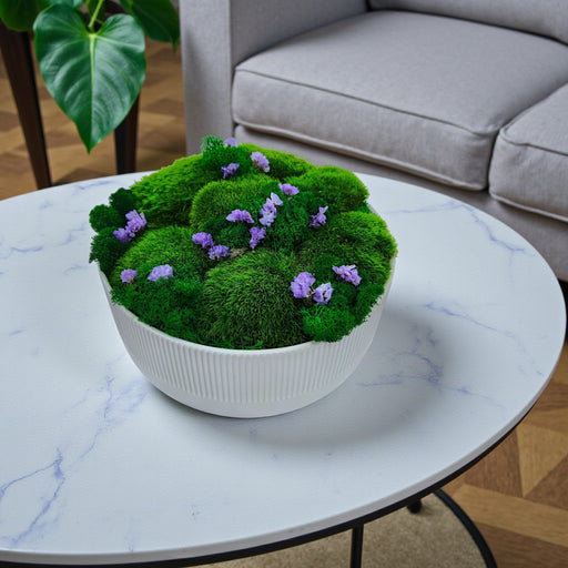 Earthy Delight - Preserved Moss Arrangement - Vase Arrangement - Flower Delivery Singapore - Well Live Florist